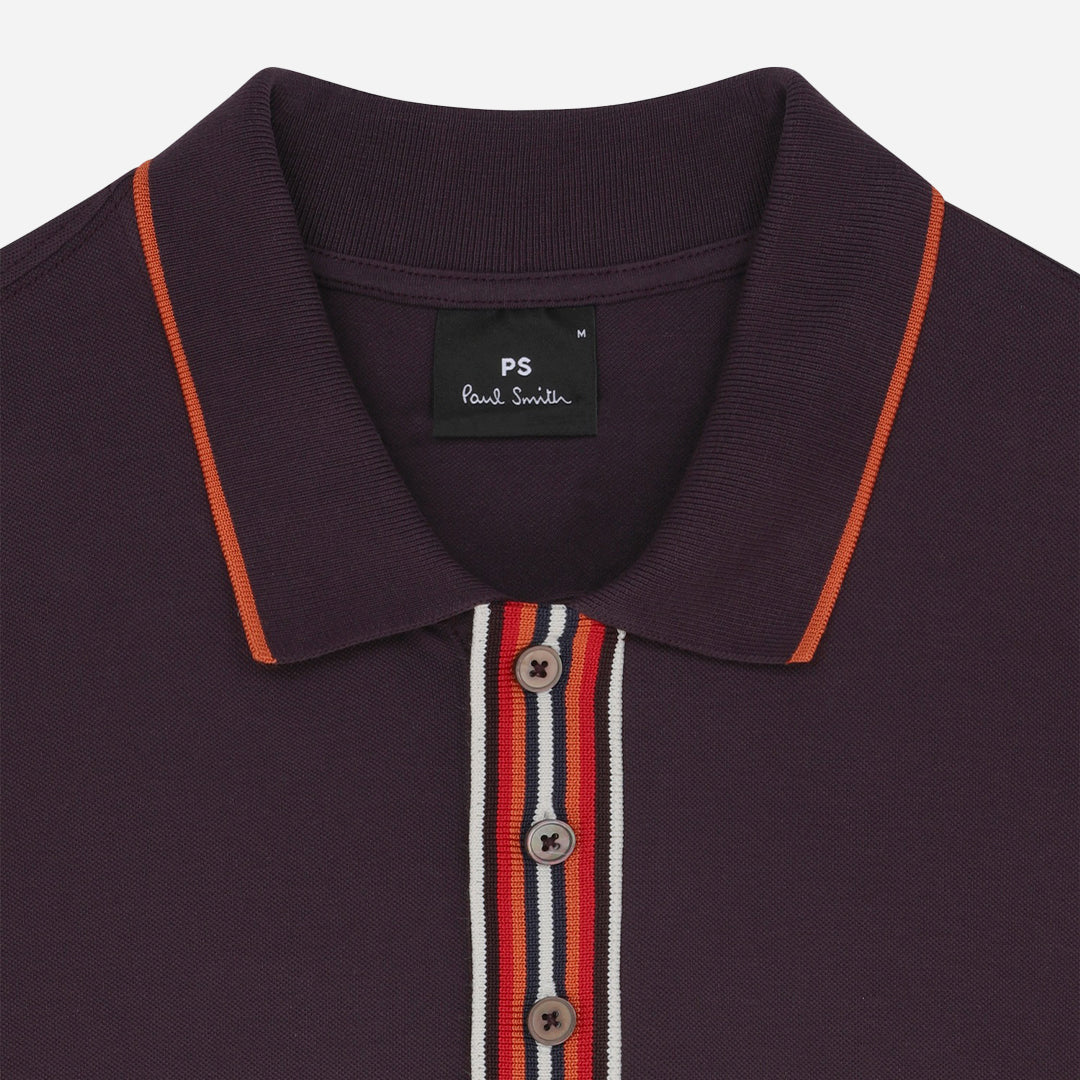 Camiseta Polo Morado Detalle Color P.S.