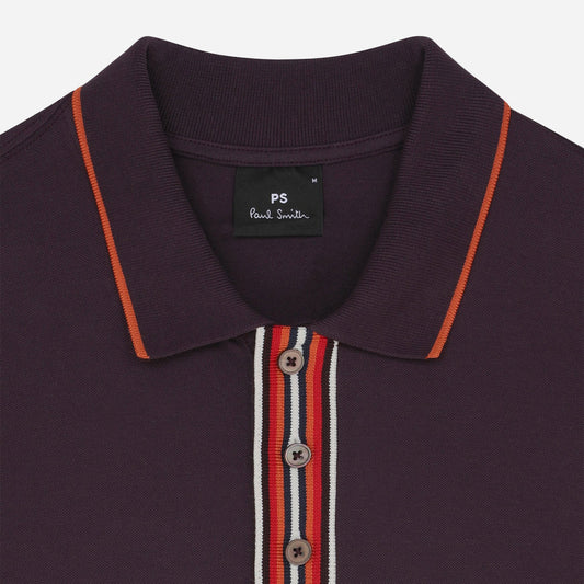 Camiseta Polo Morado Detalle Color P.S.