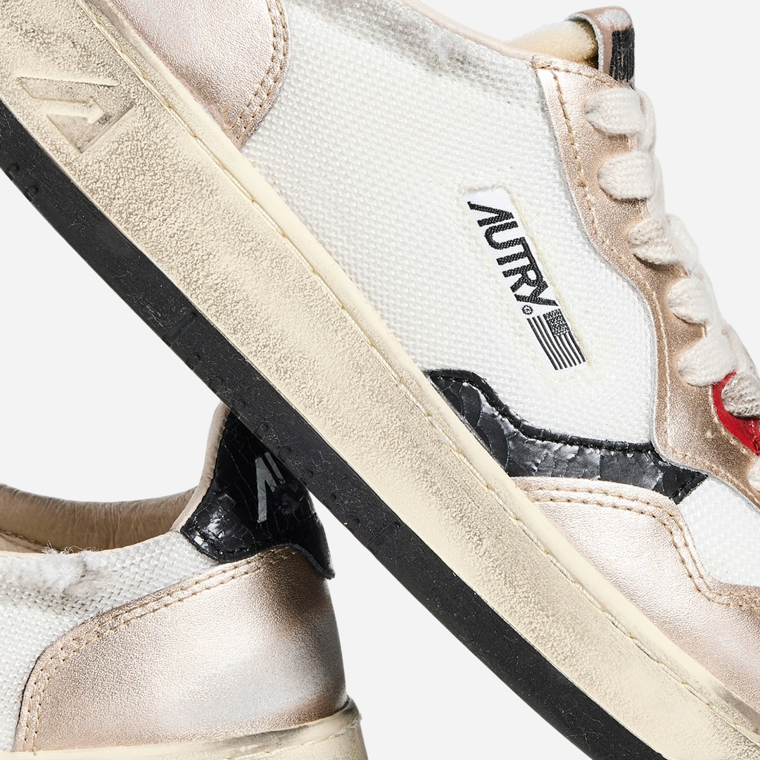 Tenis Medalist Low Dorado/Blanco Vintage
