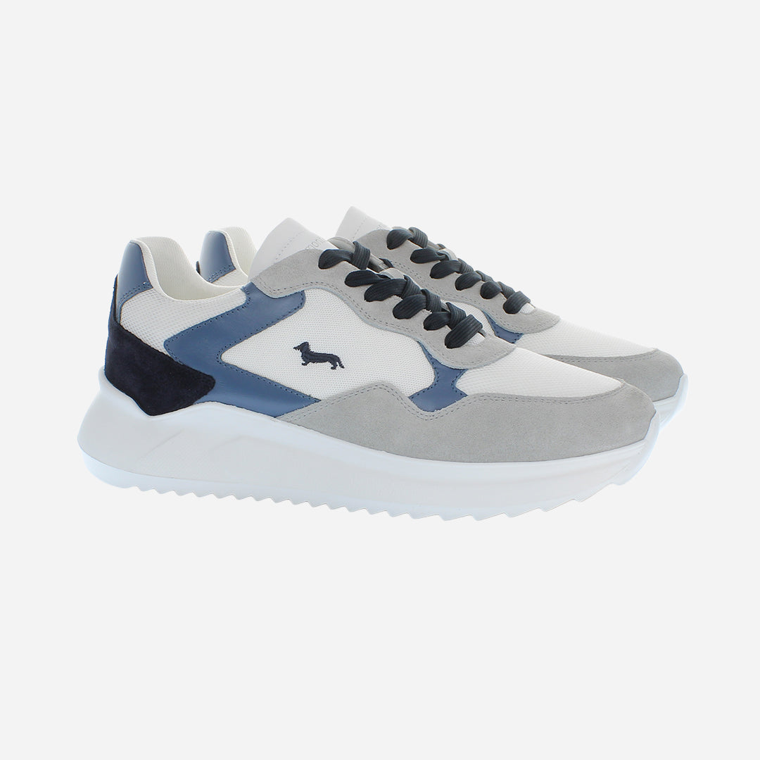 Tenis Tech en Ante y Malla Azul Claro