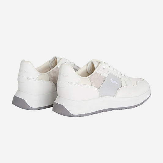 Tenis 8 Tejidos Blanco Hueso y Gris
