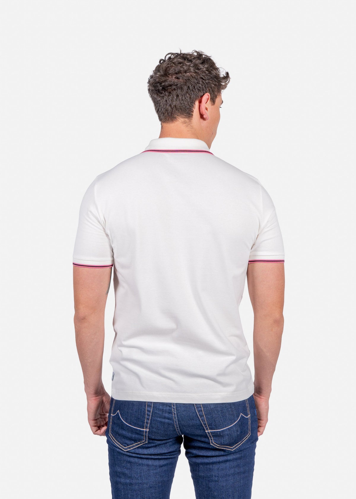 Camiseta Polo Blanca/Roja