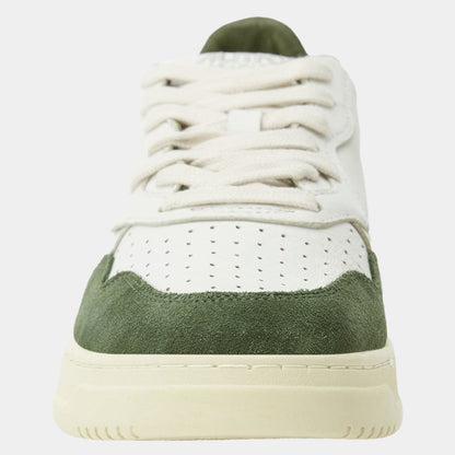 Tenis Medalist Low en Cuero Blanco/Verde