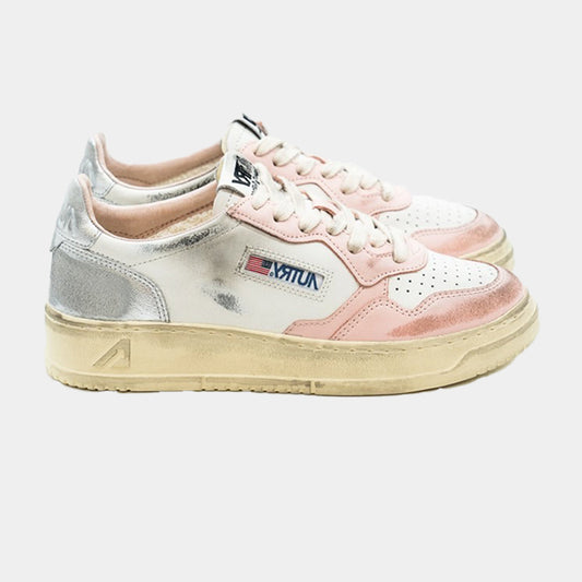 Tenis Medalist Low Super Vintage Mujer Blanco/Rosa