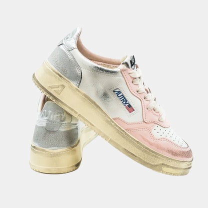 Tenis Medalist Low Super Vintage Mujer Blanco/Rosa
