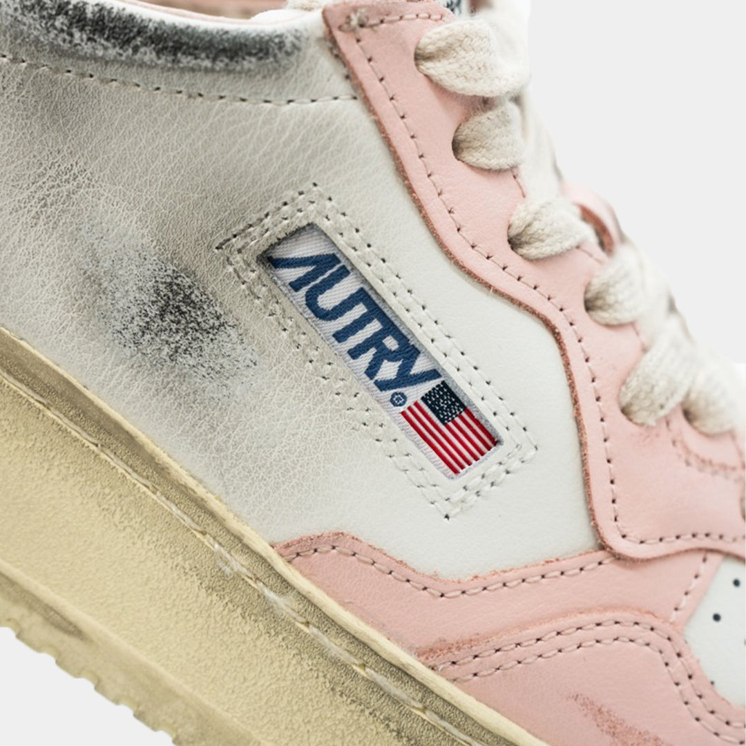 Tenis Medalist Low Super Vintage Mujer Blanco/Rosa