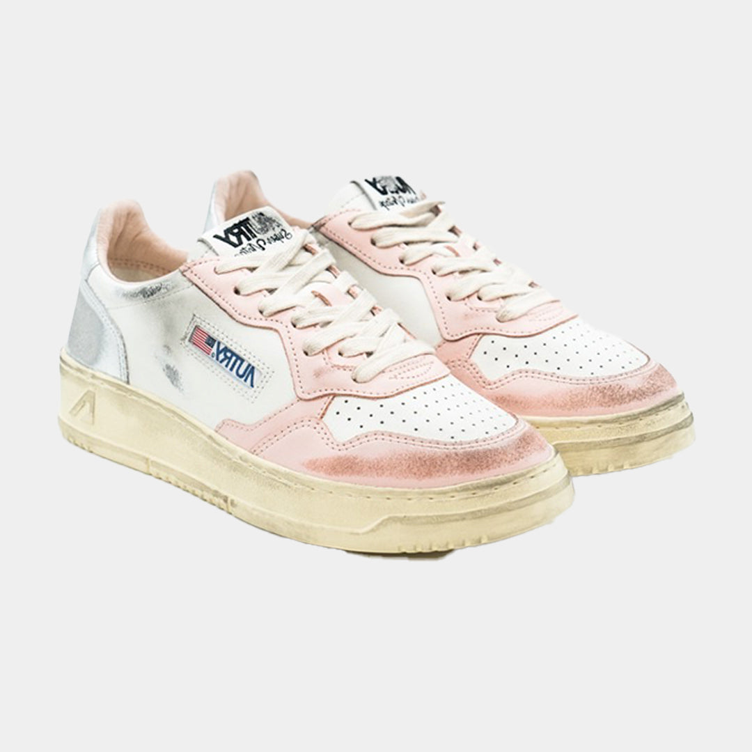 Tenis Medalist Low Super Vintage Mujer Blanco/Rosa