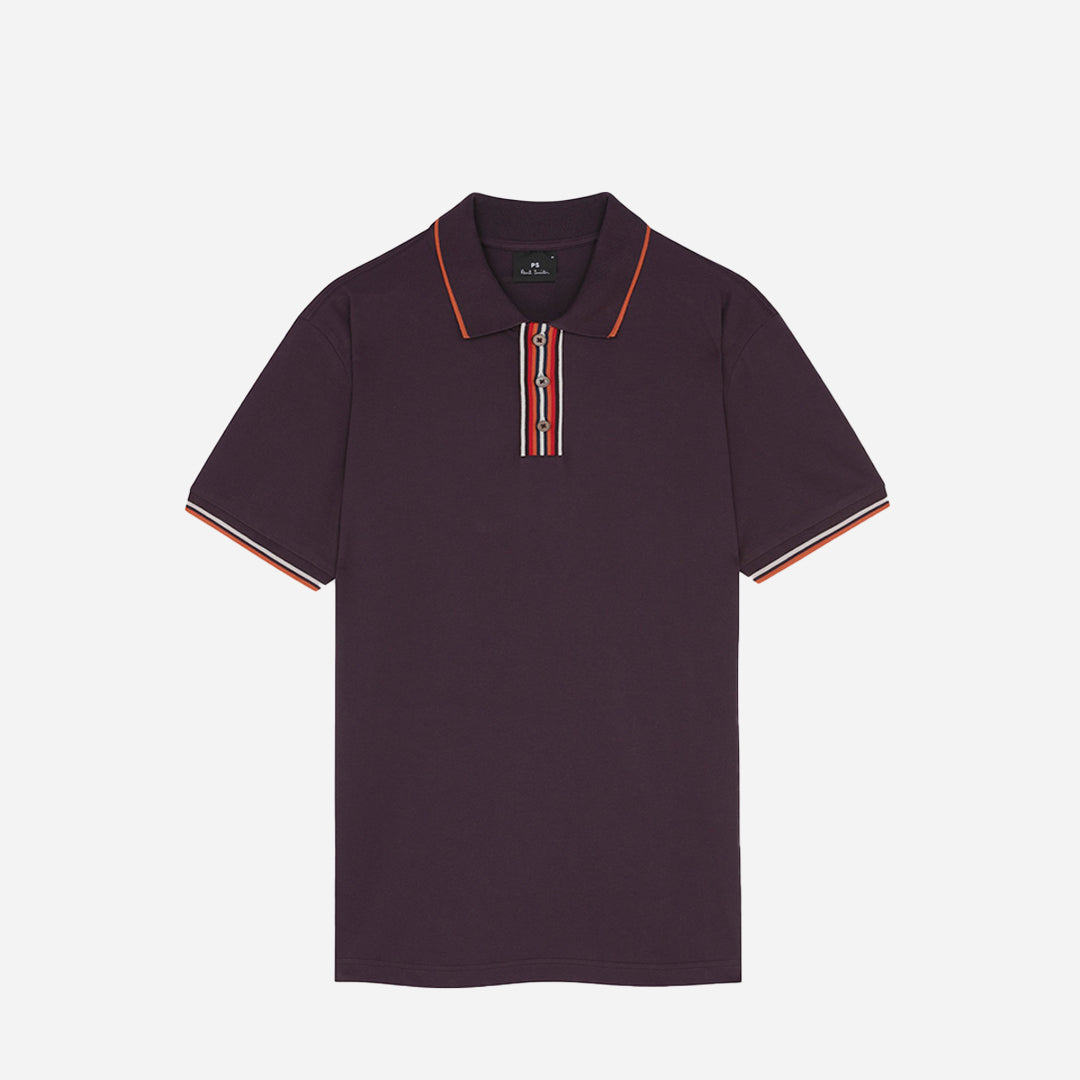 Camiseta Polo Morado Detalle Color P.S.