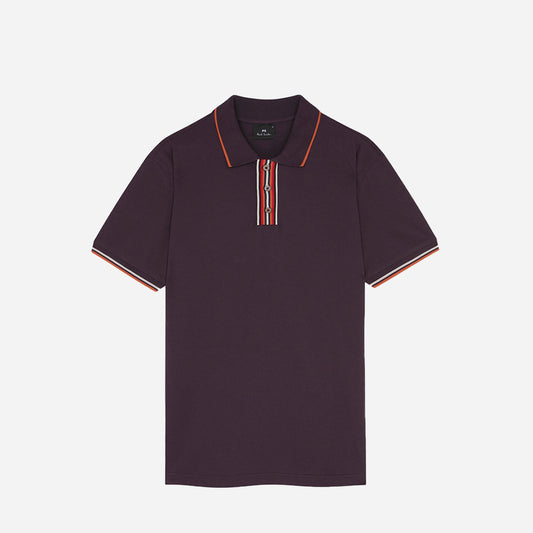 Camiseta Polo Morado Detalle Color P.S.
