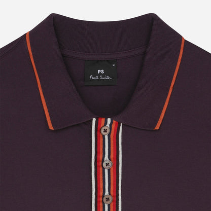 Camiseta Polo Morado Detalle Color P.S.