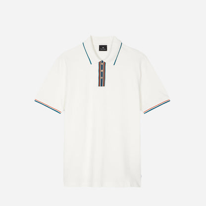 Camiseta Polo Hombre Blanca Botones