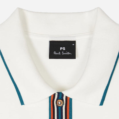 Camiseta Polo Hombre Blanca Botones