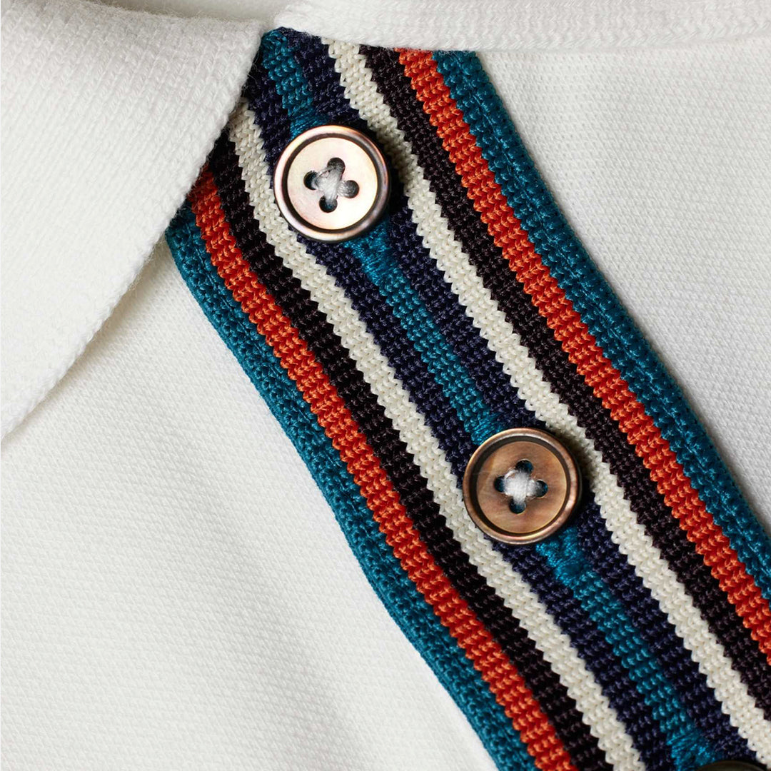 Camiseta Polo Hombre Blanca Botones