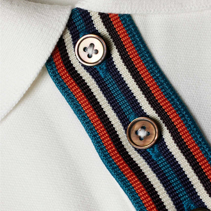 Camiseta Polo Hombre Blanca Botones