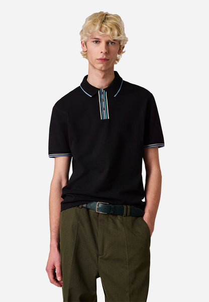 Camiseta Polo Hombre Negra P.S.