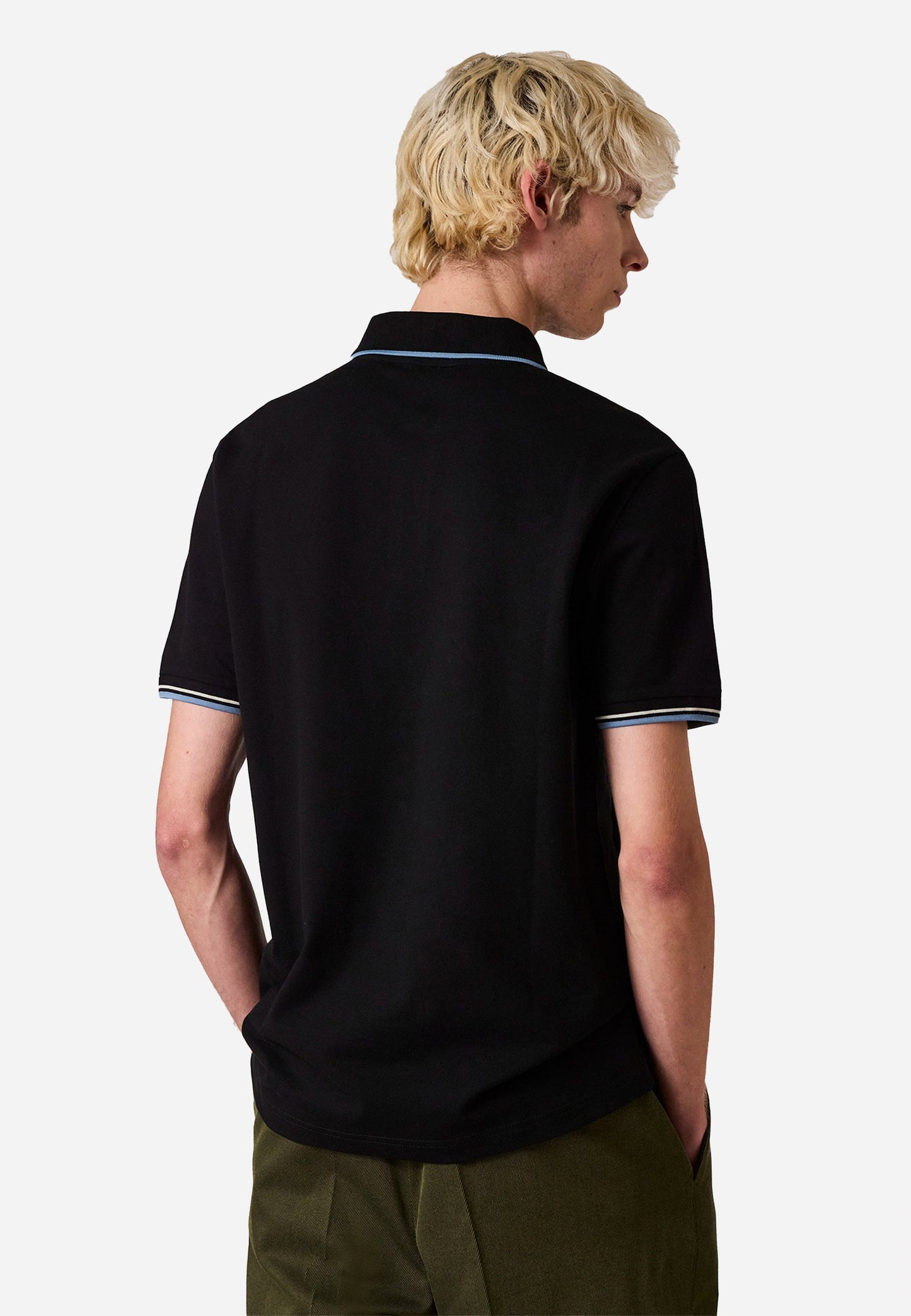 Camiseta Polo Hombre Negra P.S.