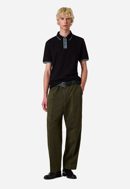 Camiseta Polo Hombre Negra P.S.