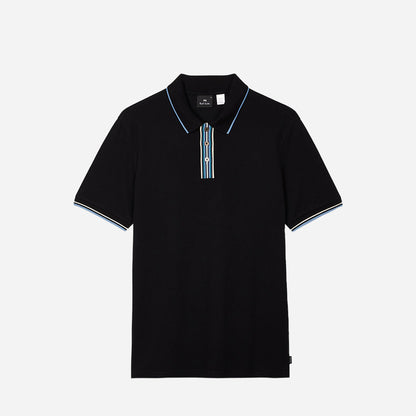 Camiseta Polo Hombre Negra P.S.