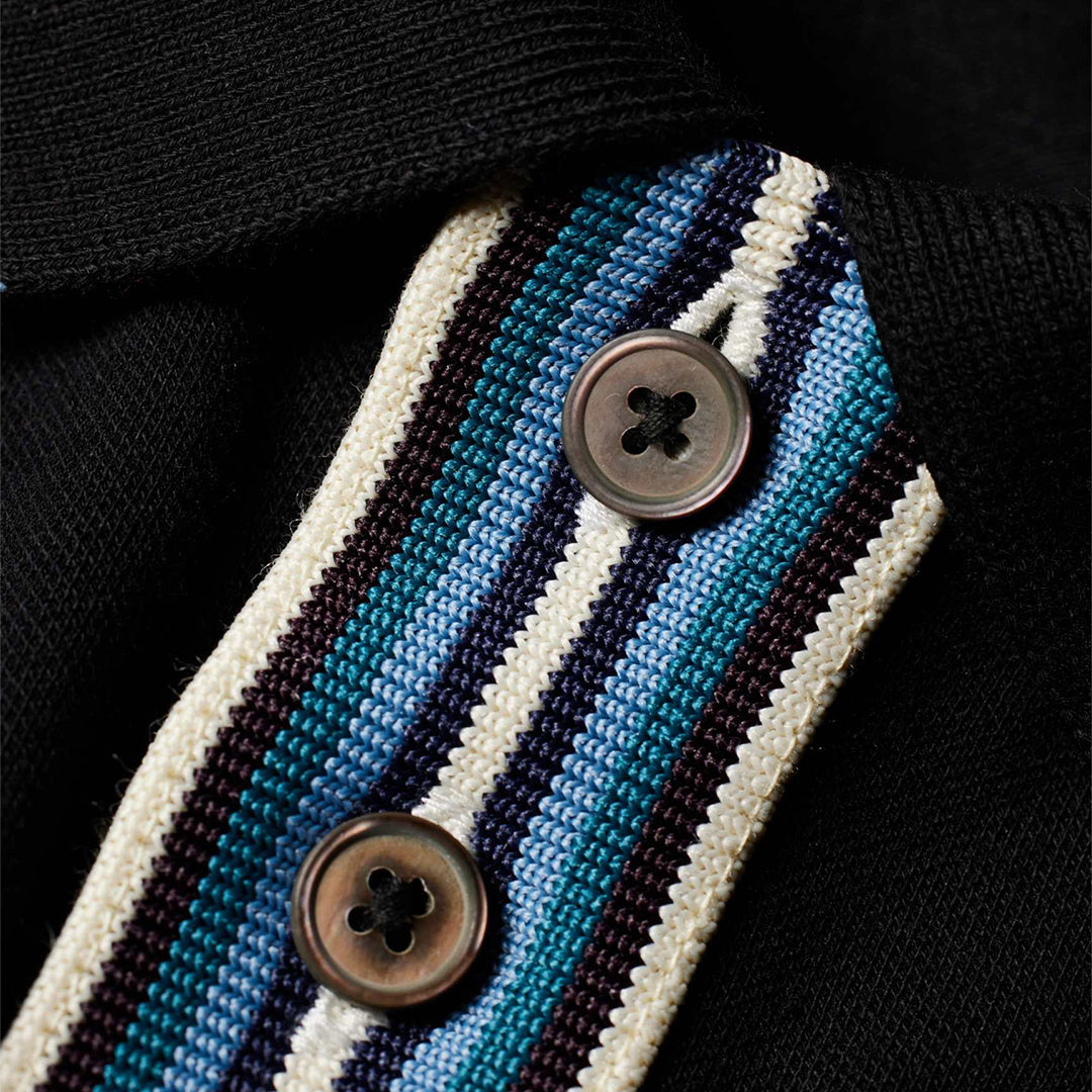 Camiseta Polo Hombre Negra P.S.