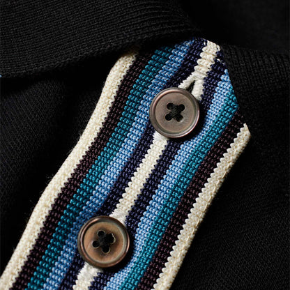 Camiseta Polo Hombre Negra P.S.