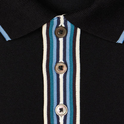 Camiseta Polo Hombre Negra P.S.