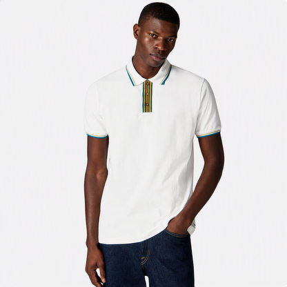 Camiseta Polo Blanco Detalle