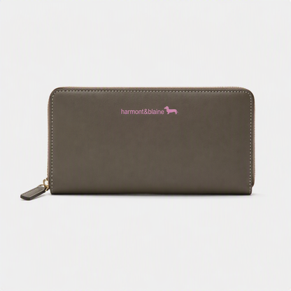 Billetera con Cremallera Taupe