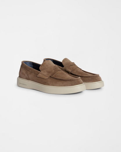 Zapatos Mocasín Gamuza Café