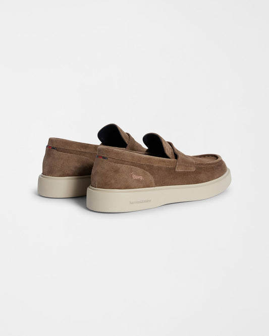 Zapatos Mocasín Gamuza Café