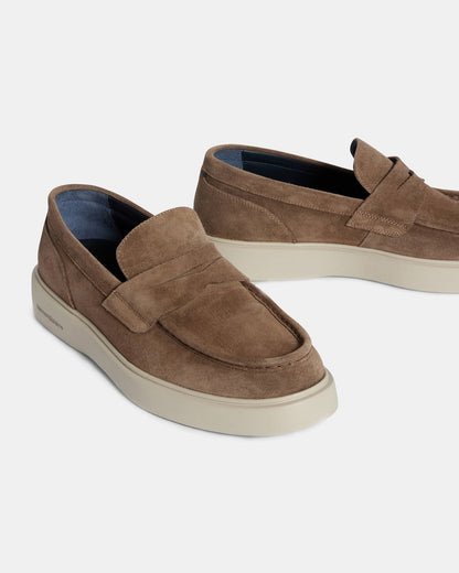 Zapatos Mocasín Gamuza Café