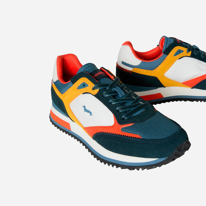 Sneaker Azul/Amarillo/Rojo Hombre