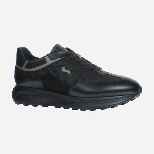 Sneaker Cuero Negro Hombre