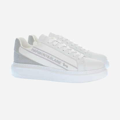 Tenis Logo Blanco y Gris