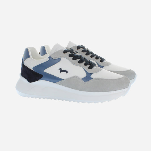 Tenis Tech en Ante y Malla Azul Claro