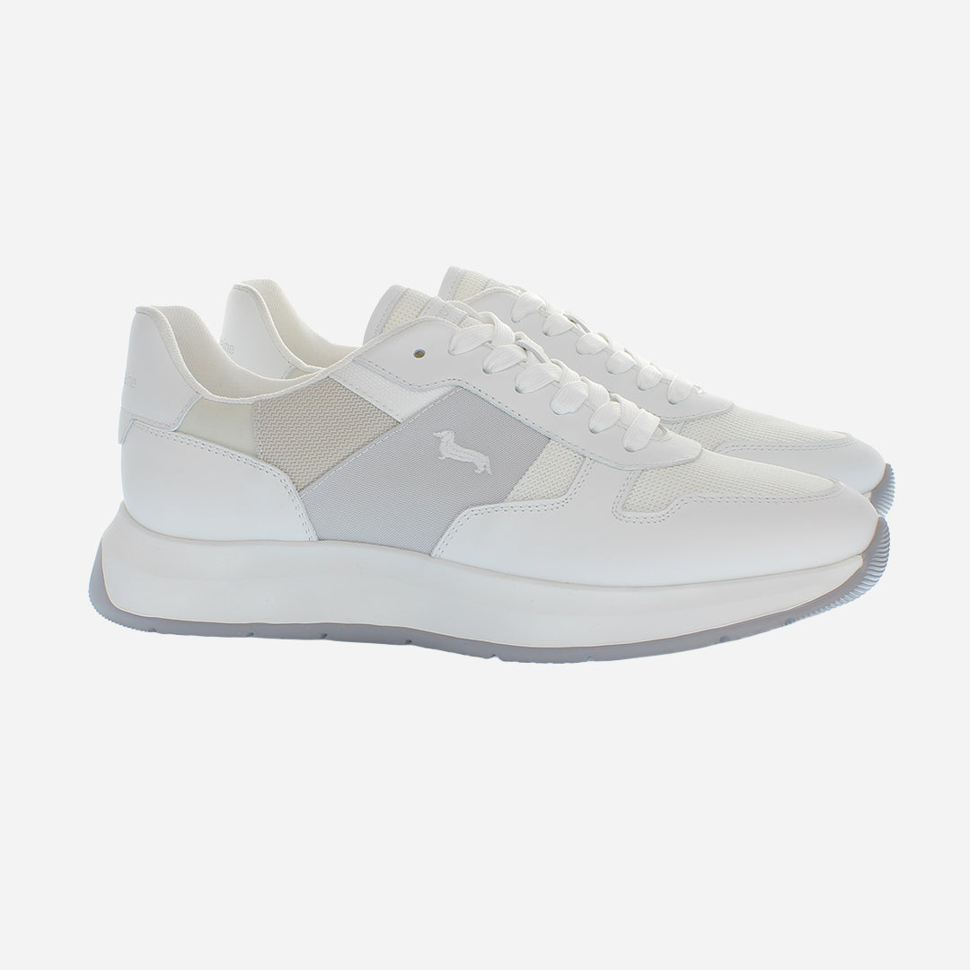 Tenis 8 Tejidos Blanco Hueso y Gris