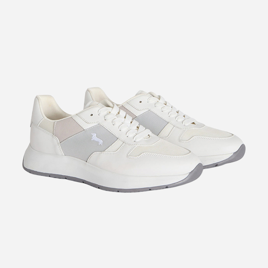 Tenis 8 Tejidos Blanco Hueso y Gris