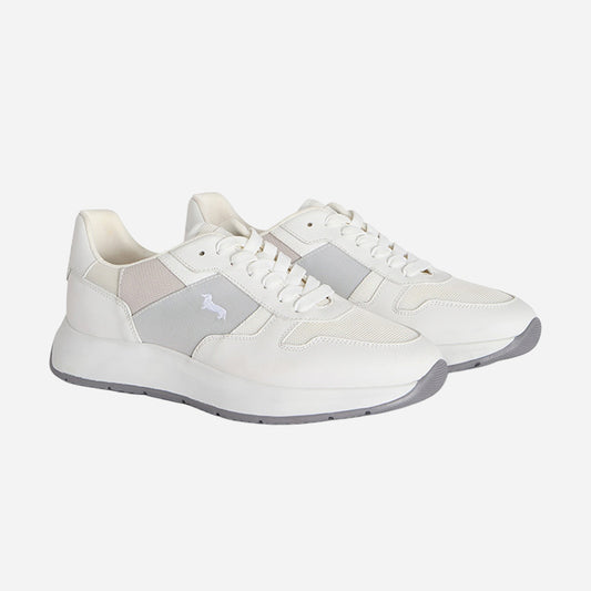 Tenis 8 Tejidos Blanco Hueso y Gris