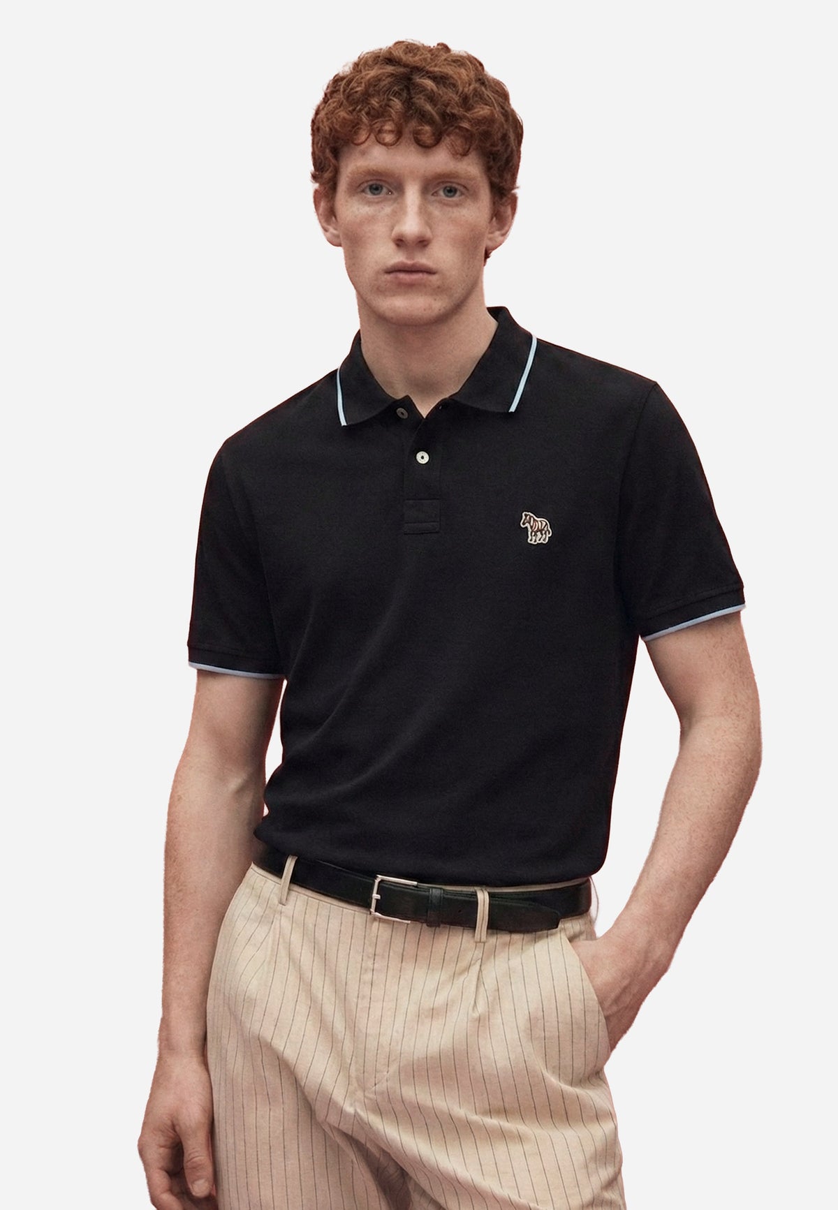 Camiseta Polo Negra P.S.