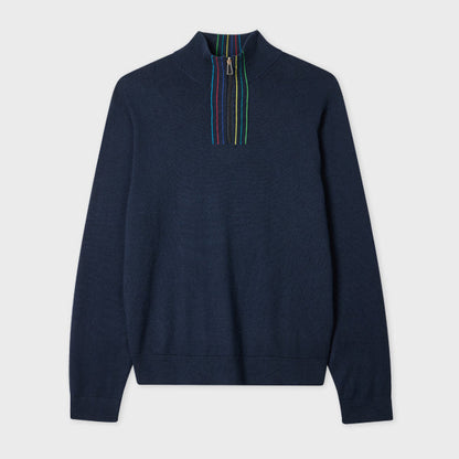 Sweater Azul Marino Detalle Color