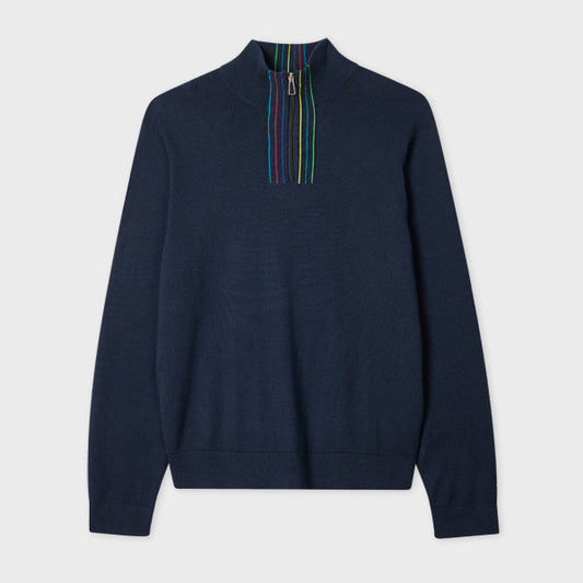 Sweater Azul Marino Detalle Color P.S.