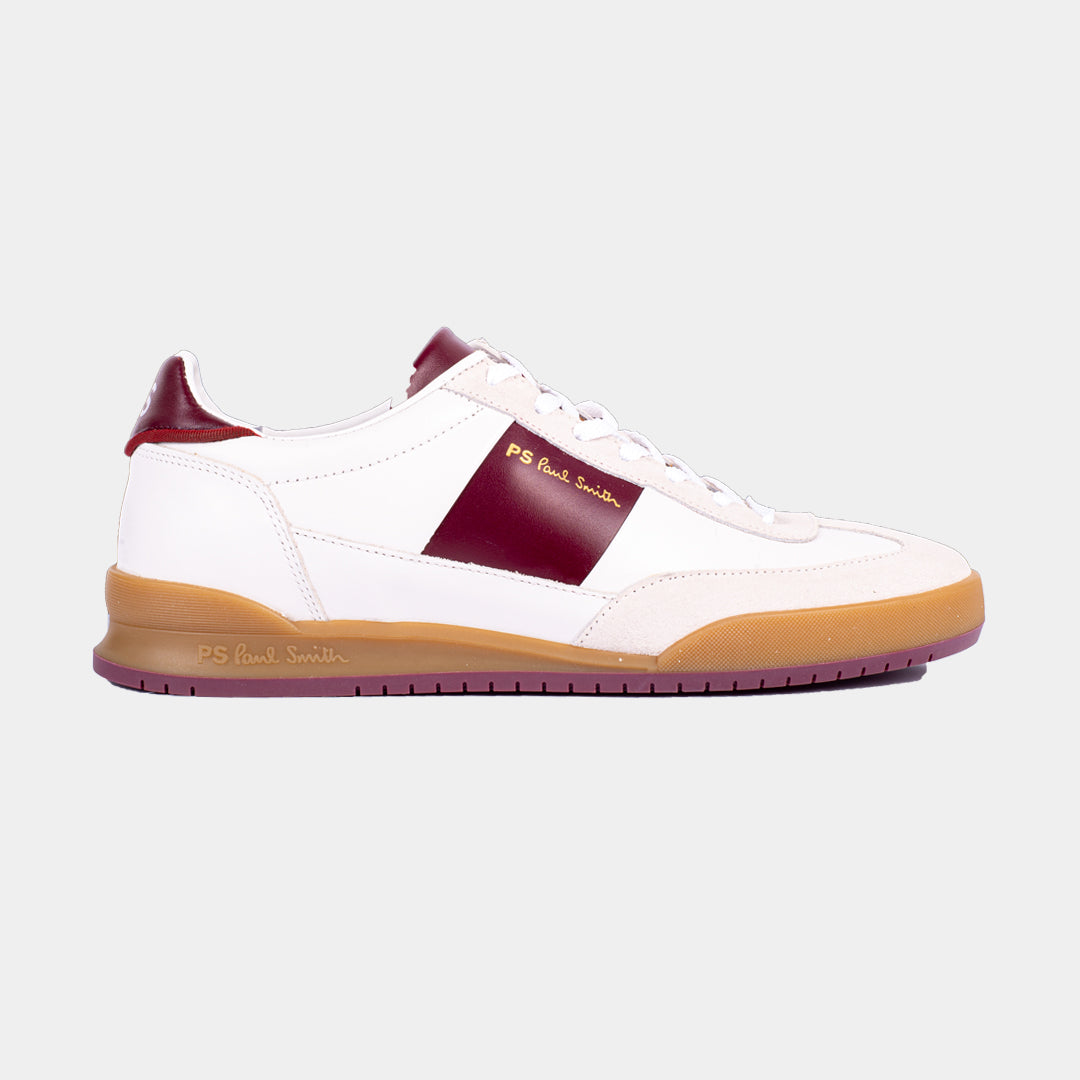 Tenis Cuero Blanca/Vinotinto P.S.