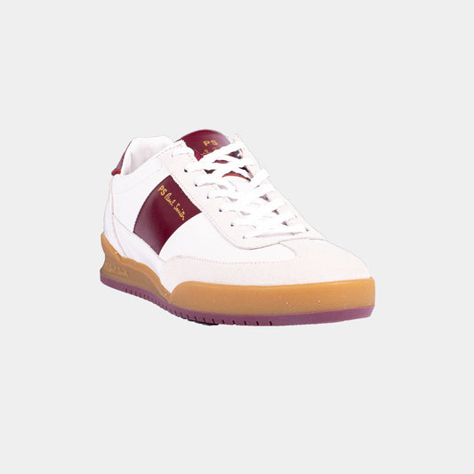 Tenis Cuero Blanca/Vinotinto P.S.