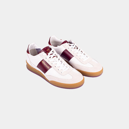Tenis Cuero Blanca/Vinotinto P.S.