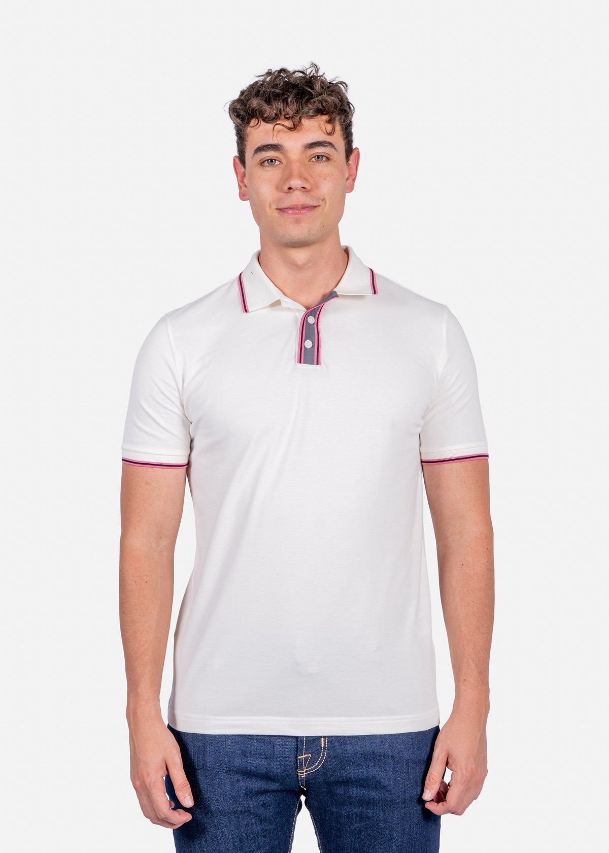 Camiseta Polo Blanca/Roja