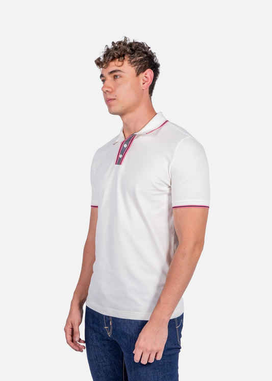 Camiseta Polo Blanca/Roja