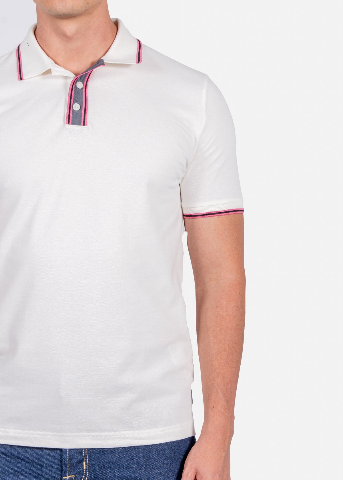 Camiseta Polo Blanca/Roja