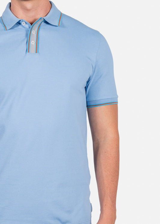 Camiseta Polo Hombre Azul Cielo P.S.